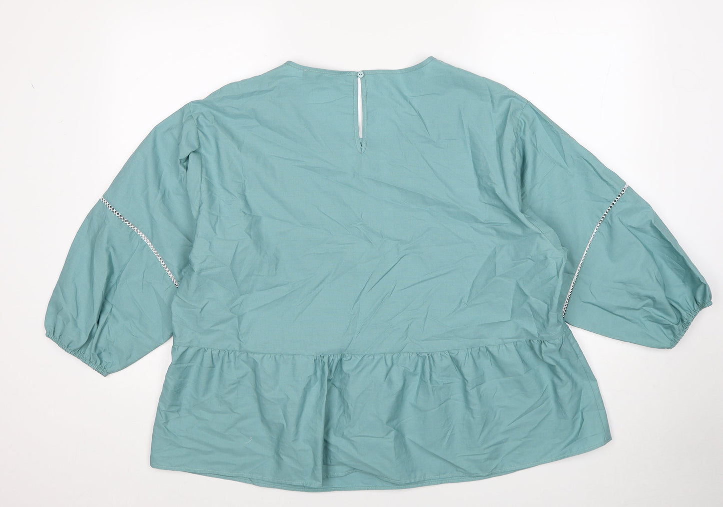 Womens UK Size 16 Marks and Spencer Blue Basic Blouse