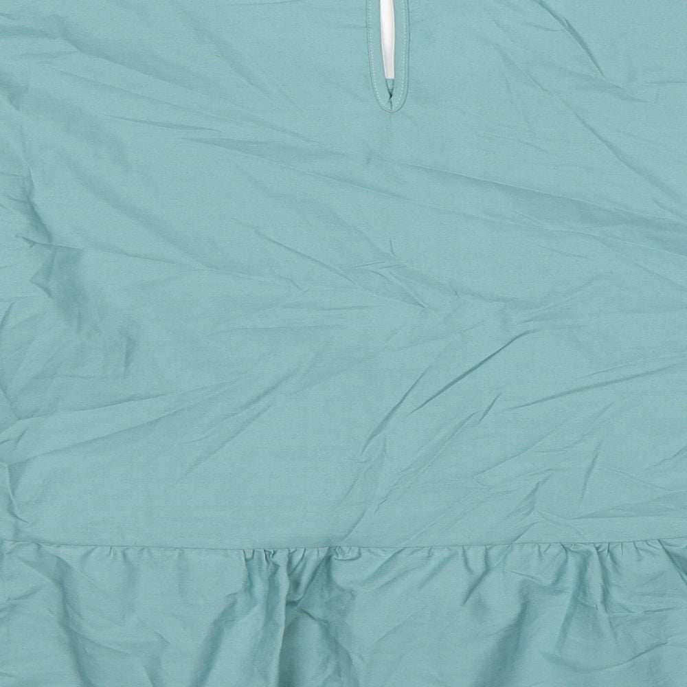 Womens UK Size 16 Marks and Spencer Blue Basic Blouse