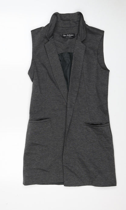 Womens UK Size 8 Miss Selfridge Grey Gilet
