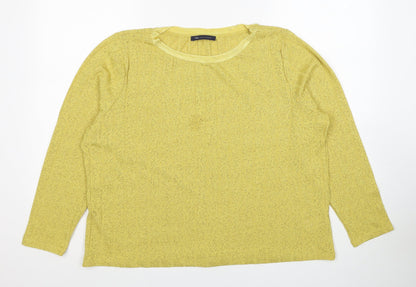Womens UK Size 18 Marks and Spencer Yellow Pullover Jumper