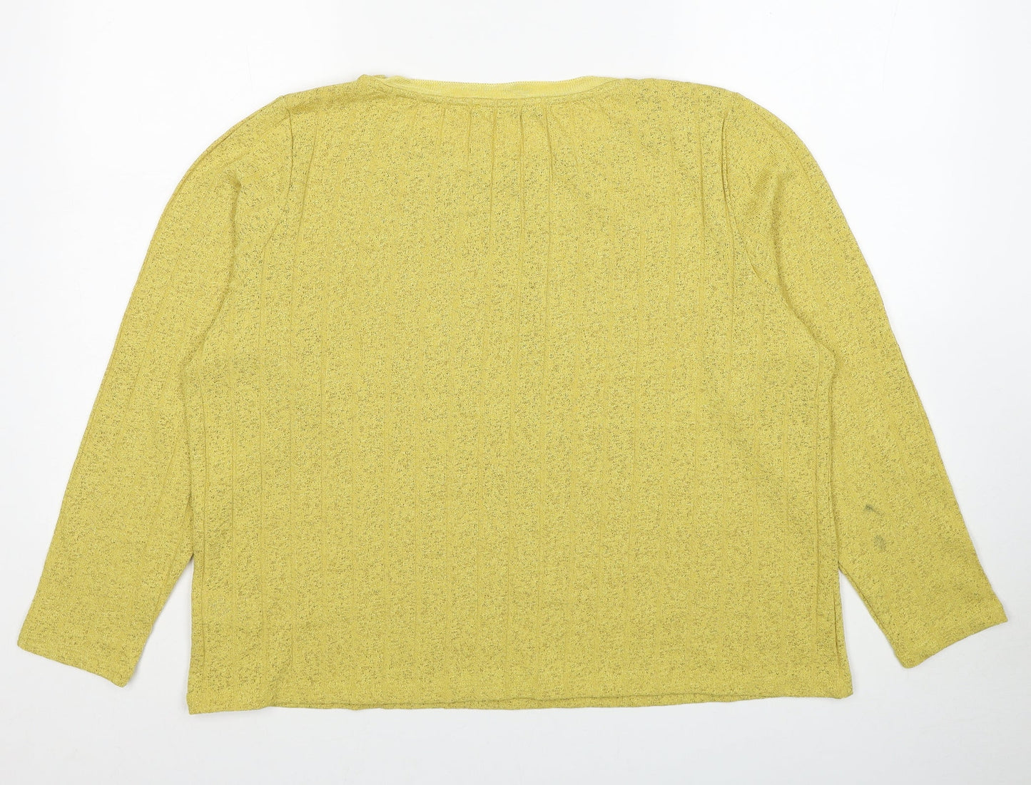 Womens UK Size 18 Marks and Spencer Yellow Pullover Jumper