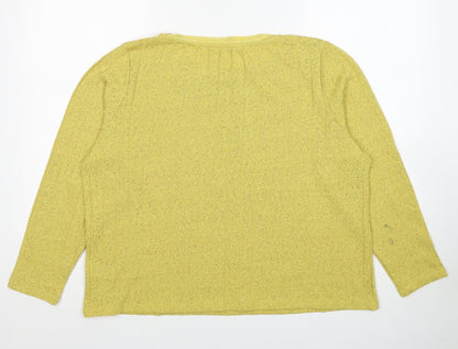 Womens UK Size 18 Marks and Spencer Yellow Pullover Jumper