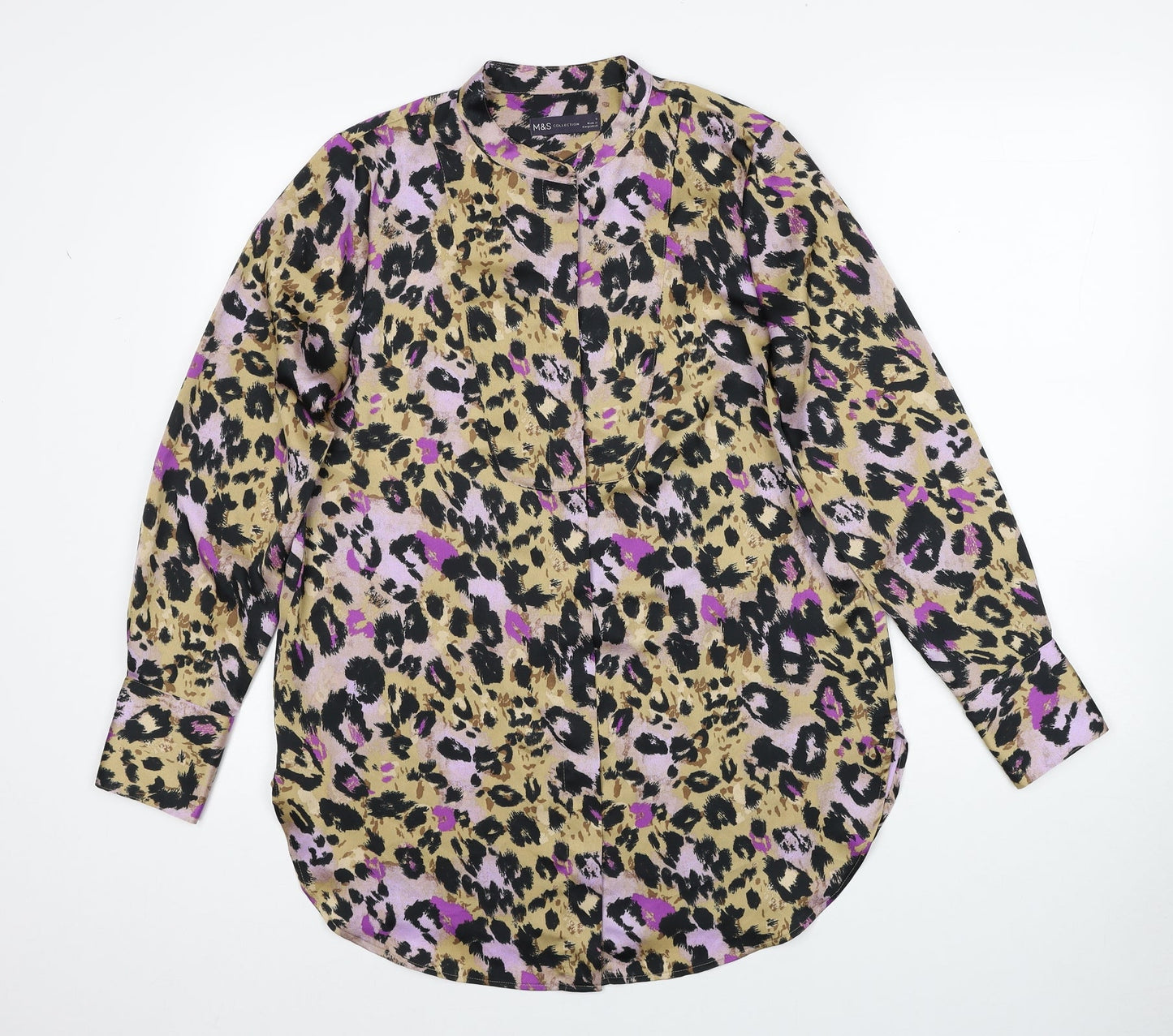 Womens UK Size 8 Marks and Spencer Multicoloured Basic Button-Up