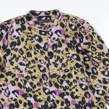 Womens UK Size 8 Marks and Spencer Multicoloured Basic Button-Up