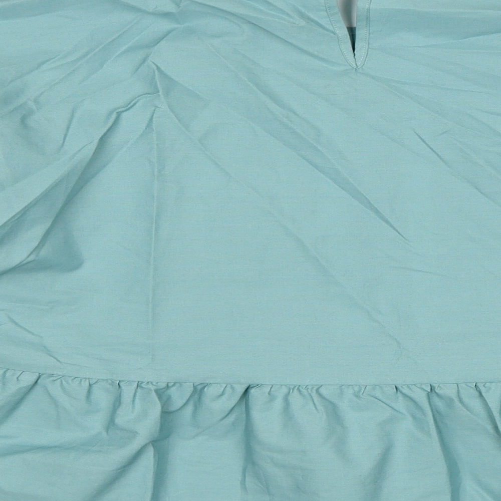 Womens UK Size 12 Marks and Spencer Blue Basic Blouse
