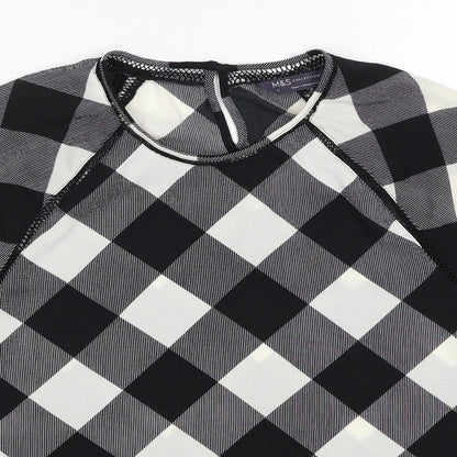 Womens UK Size 6 Marks and Spencer Black Basic Blouse