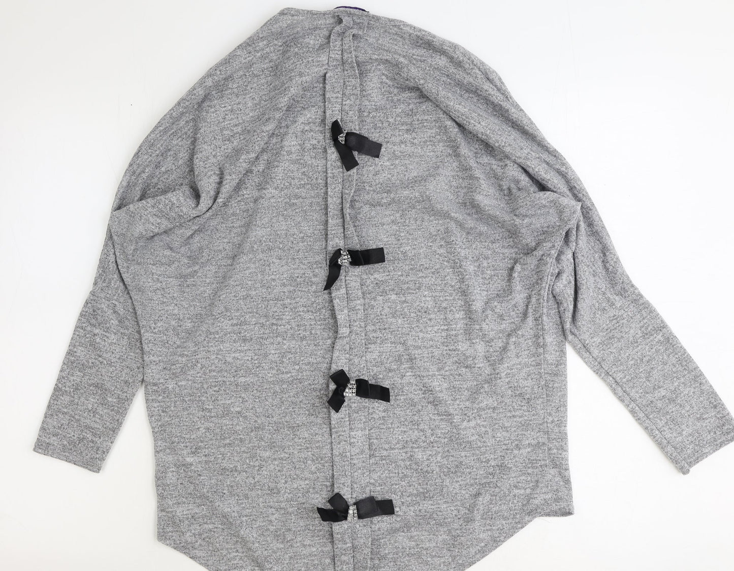Womens UK Size S Style Plus Grey Basic T-Shirt