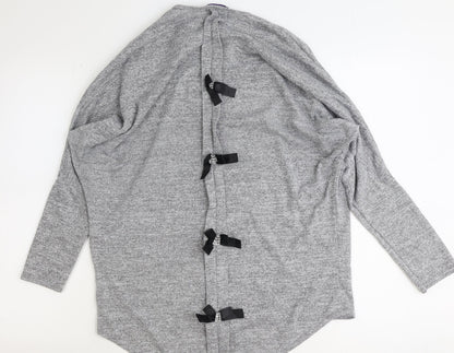Womens UK Size S Style Plus Grey Basic T-Shirt