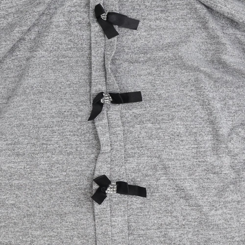 Womens UK Size S Style Plus Grey Basic T-Shirt