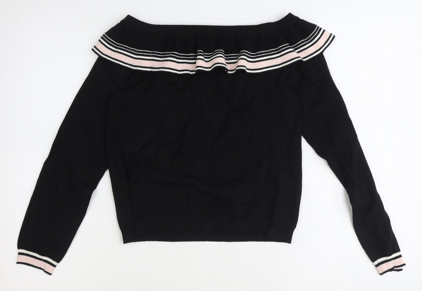 Womens UK Size M Preworn Black Pullover Jumper