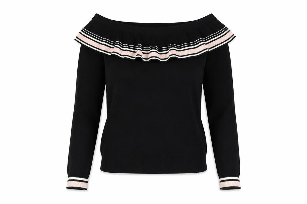 Womens UK Size M Preworn Black Pullover Jumper