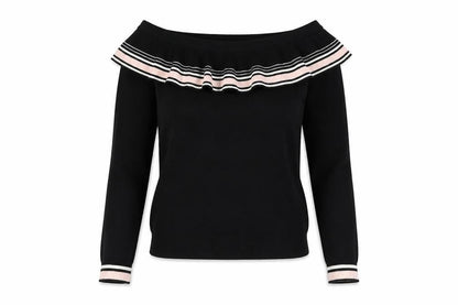 Womens UK Size M Preworn Black Pullover Jumper
