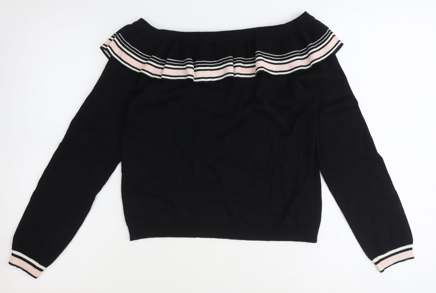 Womens UK Size M Preworn Black Pullover Jumper