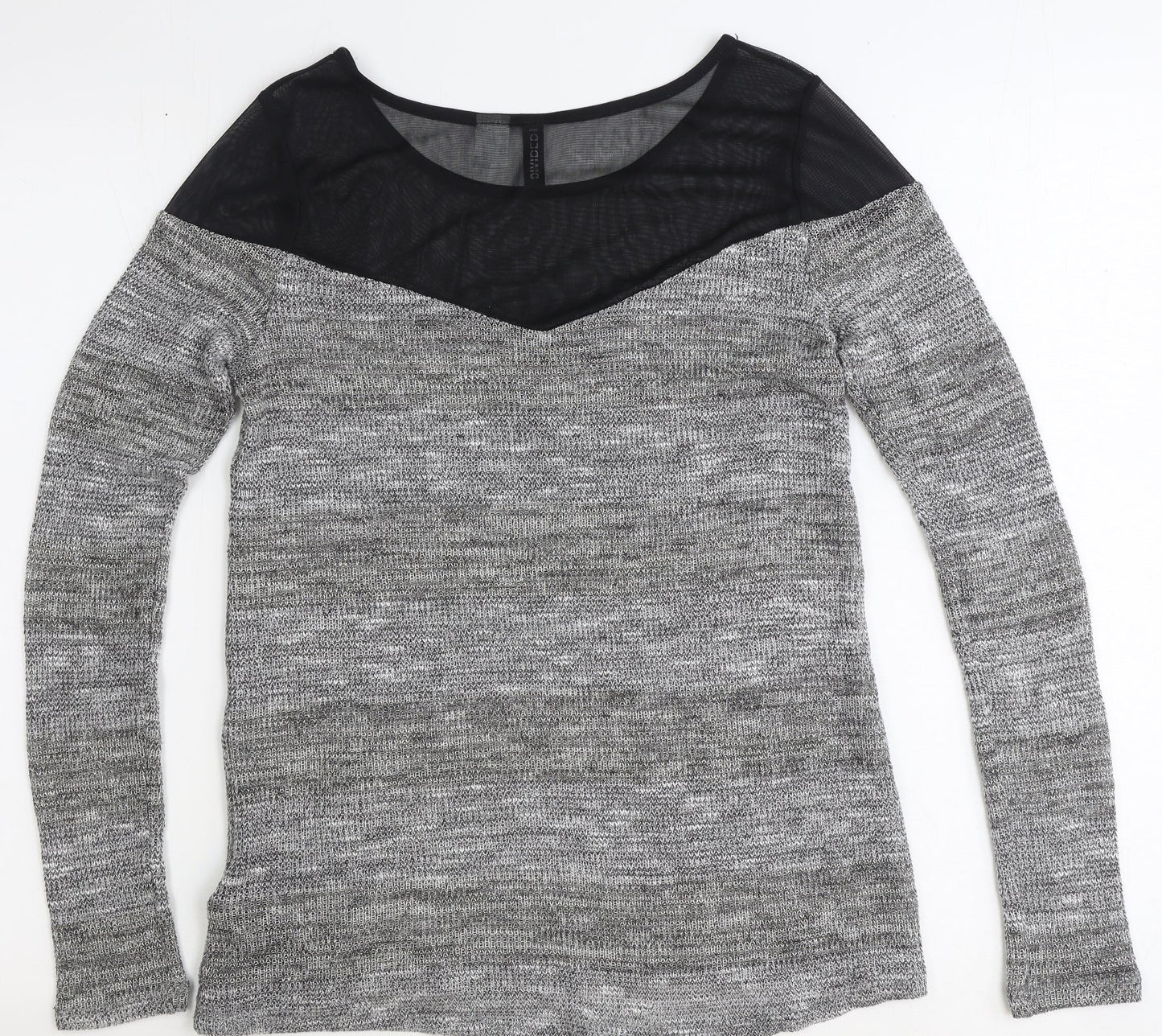 Womens UK Size XS Preworn Grey Basic Blouse