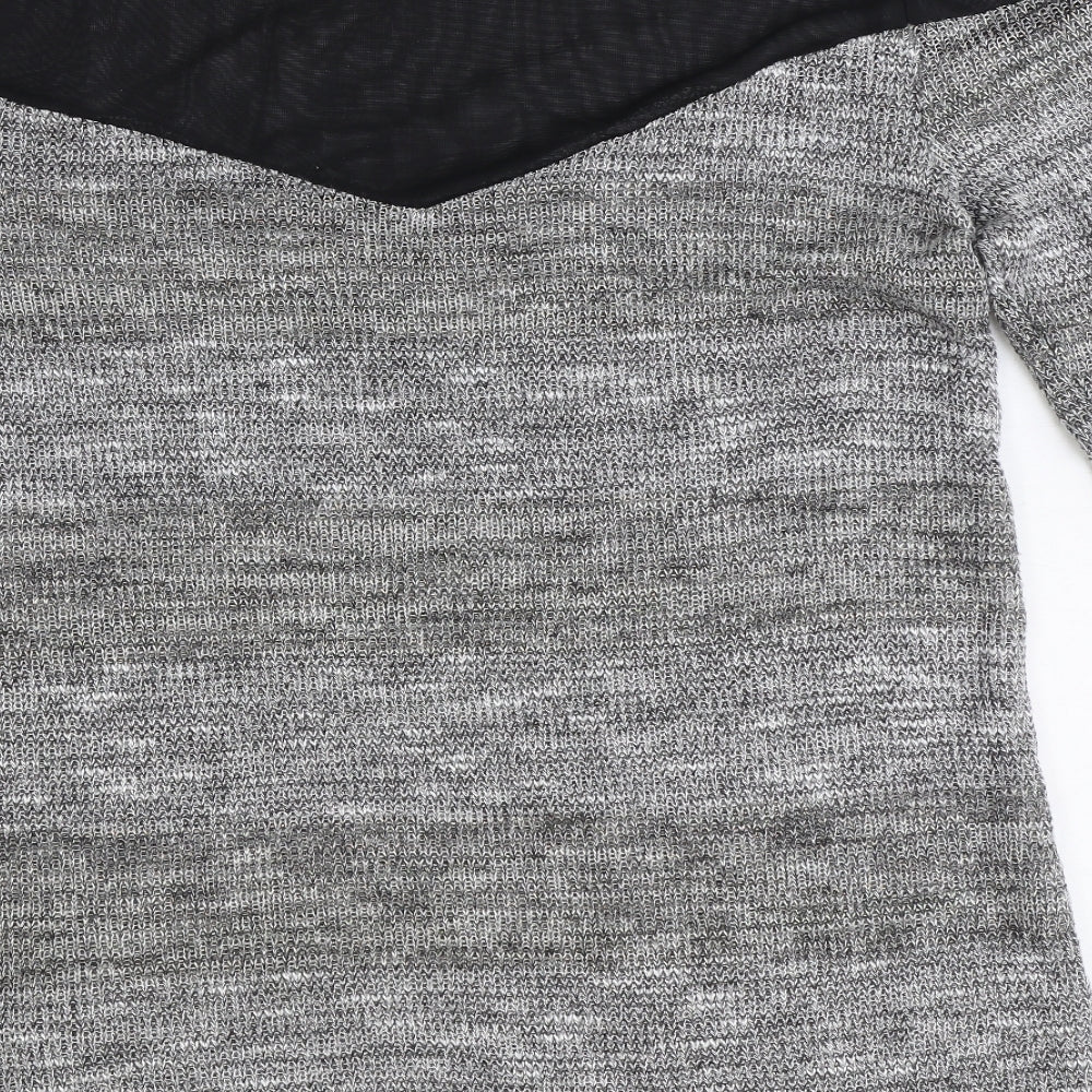 Womens UK Size XS Preworn Grey Basic Blouse