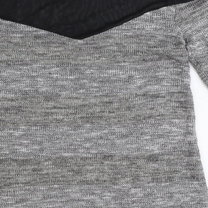 Womens UK Size XS Preworn Grey Basic Blouse