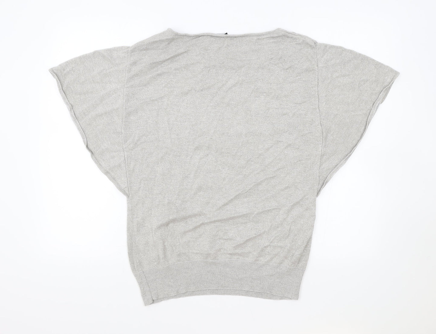 Womens UK Size L Klass Silver Basic T-Shirt