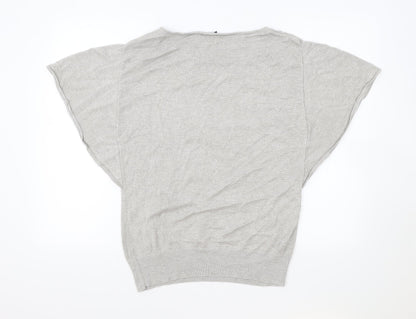 Womens UK Size L Klass Silver Basic T-Shirt