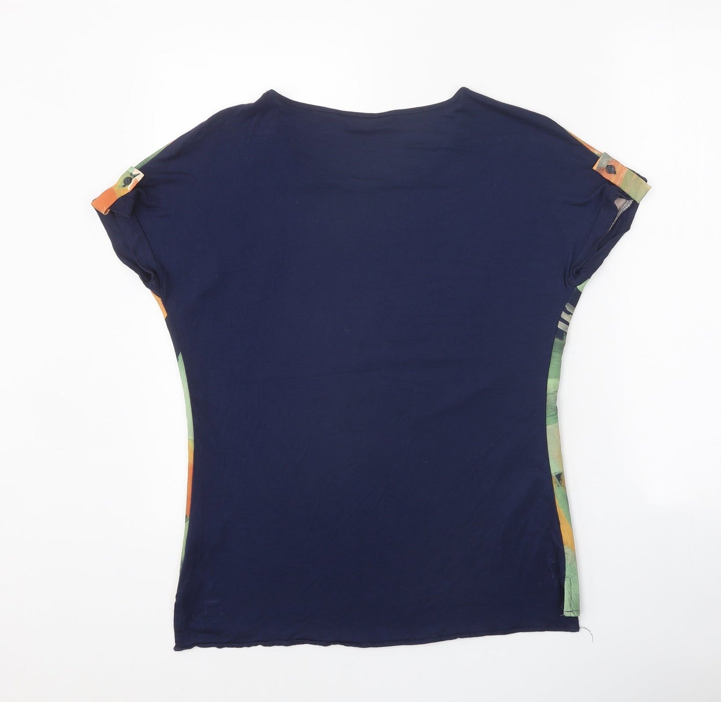 Womens UK Size 8 Viz-a-Viz Multicoloured Basic T-Shirt
