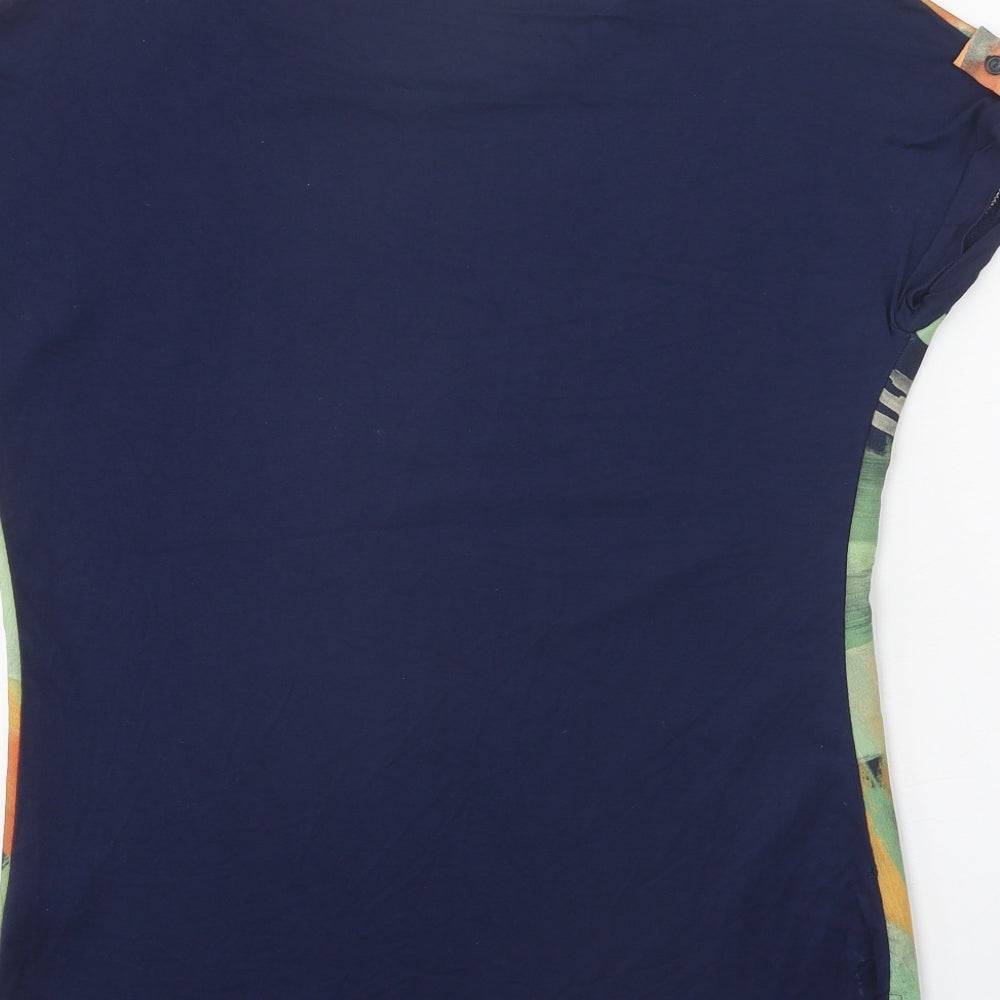 Womens UK Size 8 Viz-a-Viz Multicoloured Basic T-Shirt