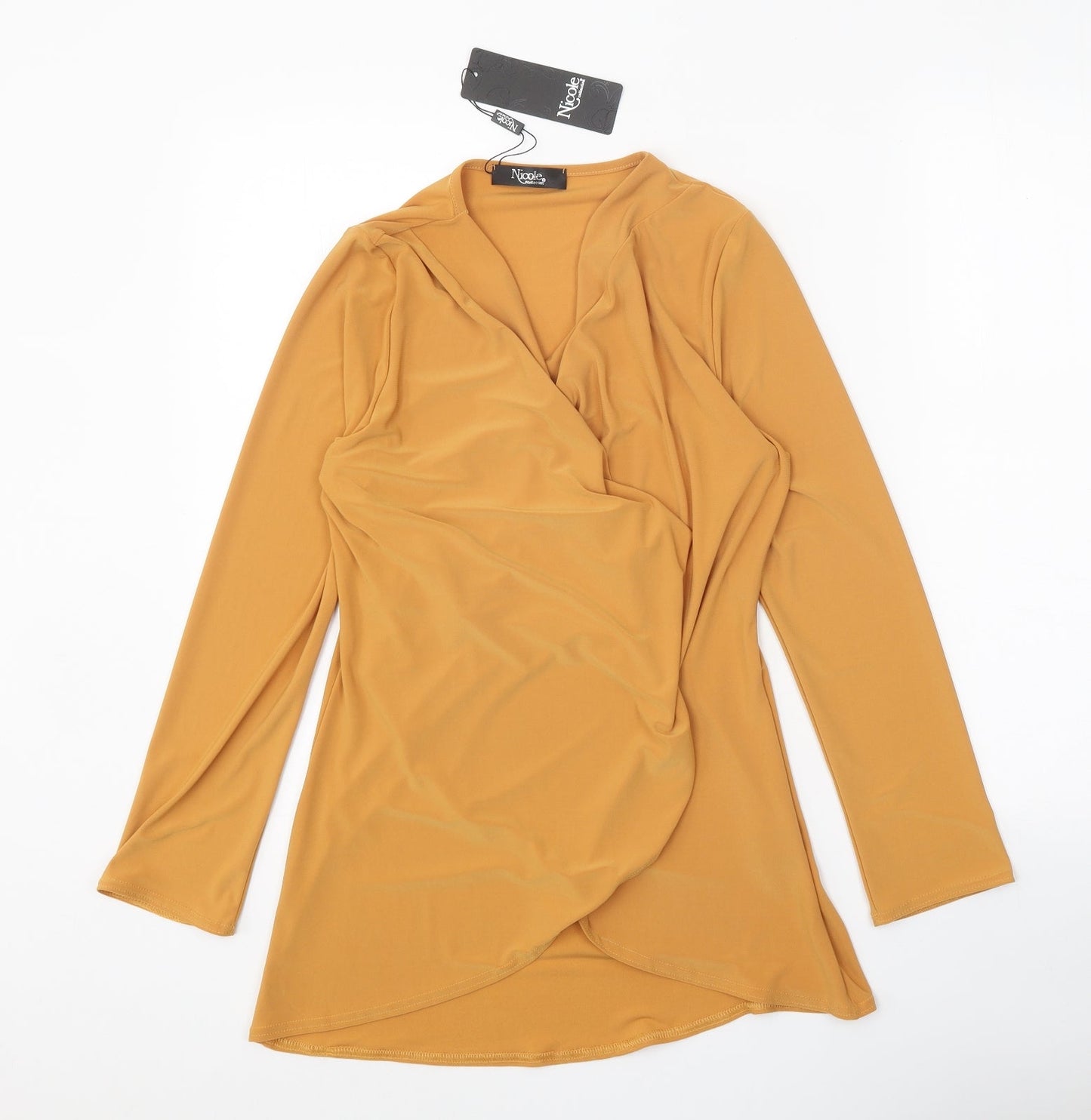 Womens UK Size S Nicole Orange Cardigan Jumper