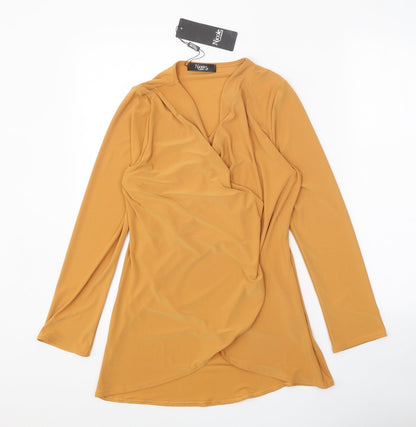 Womens UK Size S Nicole Orange Cardigan Jumper