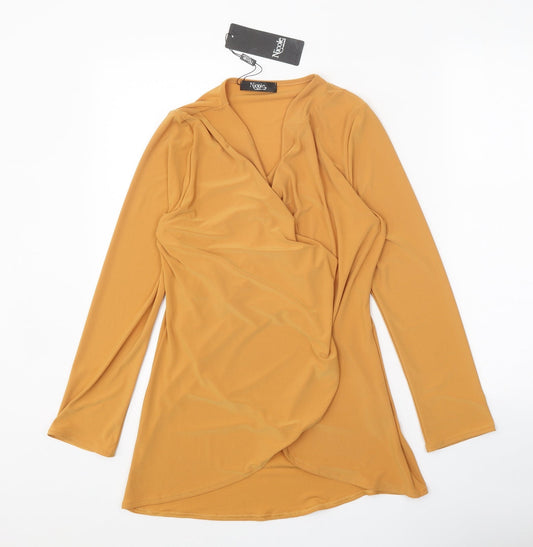 Womens UK Size S Nicole Orange Cardigan Jumper