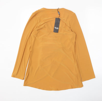Womens UK Size S Nicole Orange Cardigan Jumper