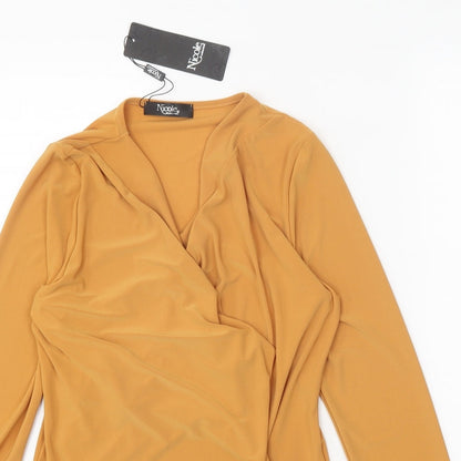 Womens UK Size S Nicole Orange Cardigan Jumper