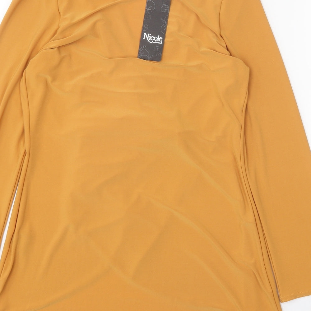 Womens UK Size S Nicole Orange Cardigan Jumper