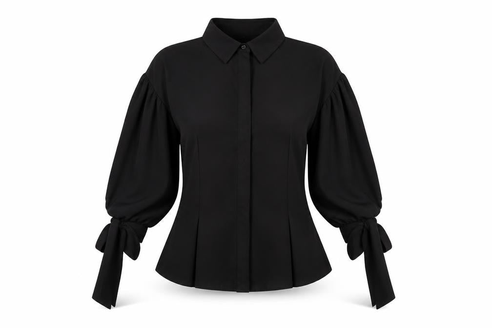 Womens UK Size 8 ASOS Black Basic Button-Up