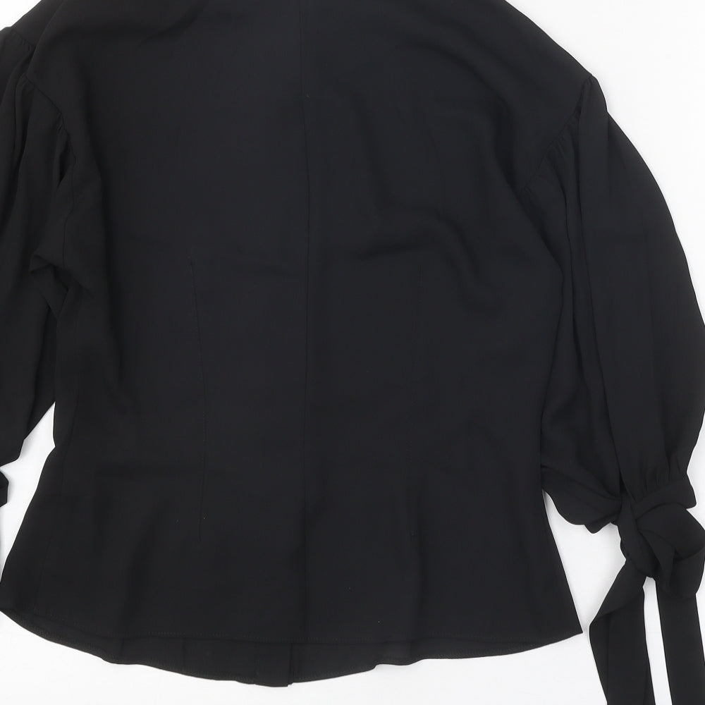 Womens UK Size 8 ASOS Black Basic Button-Up