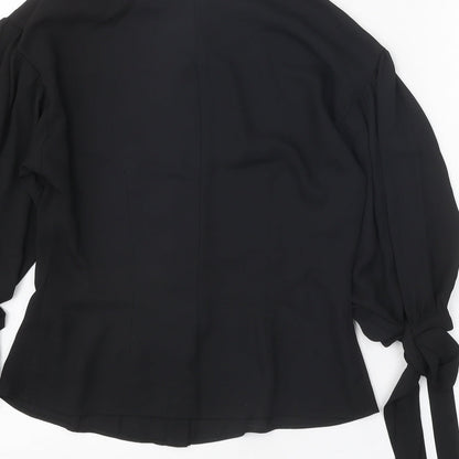 Womens UK Size 8 ASOS Black Basic Button-Up