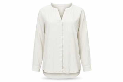 Womens UK Size L Rose & Olive White Basic Button-Up
