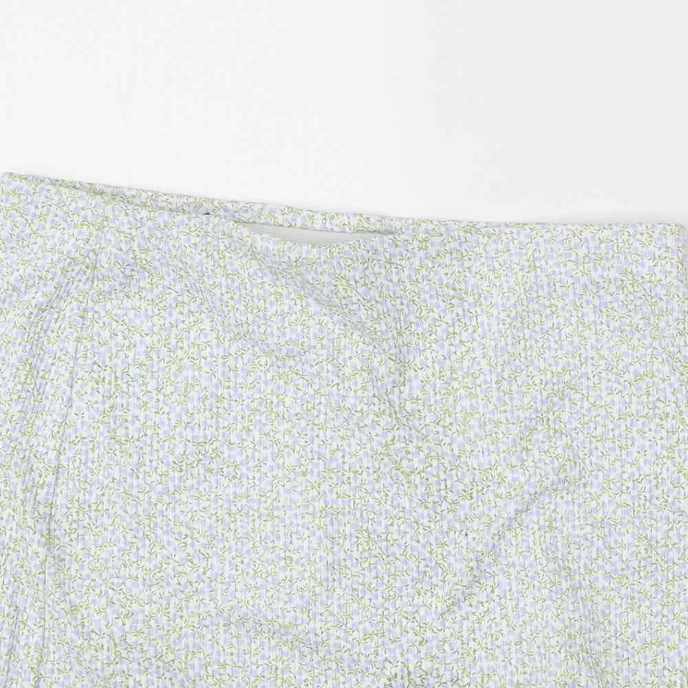 Divided Womens Multicoloured Geometric Polyester A-Line Skirt Size M - Lace Detail