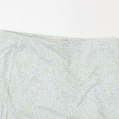 Divided Womens Multicoloured Geometric Polyester A-Line Skirt Size M - Lace Detail