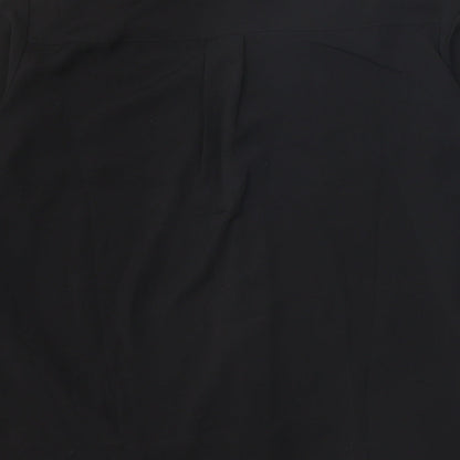 Womens UK Size 8 H&M Black Basic Button-Up