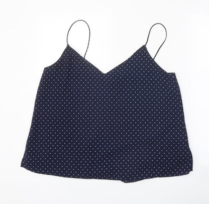 Womens UK Size 14 H&M Blue Cropped Tank