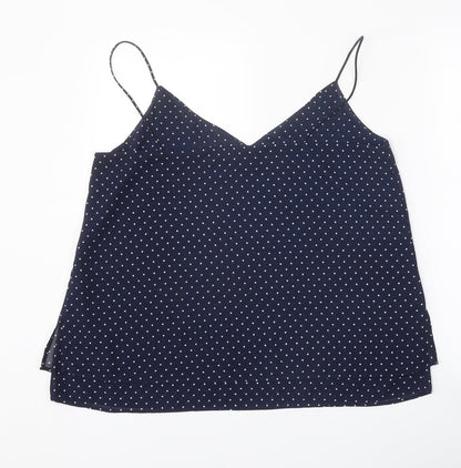 Womens UK Size 14 H&M Blue Cropped Tank