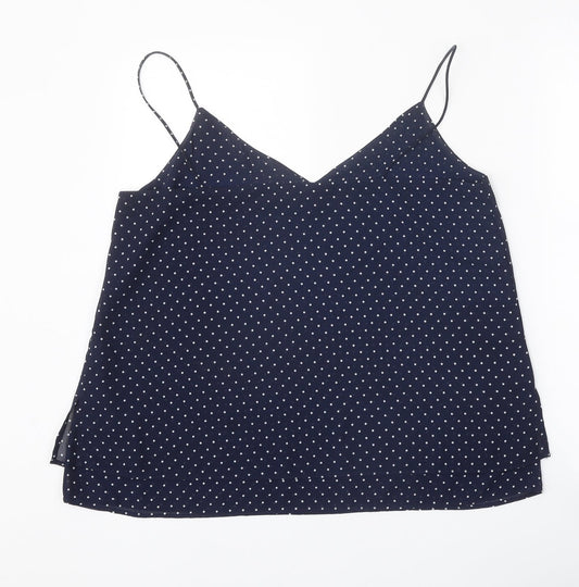 Womens UK Size 14 H&M Blue Cropped Tank