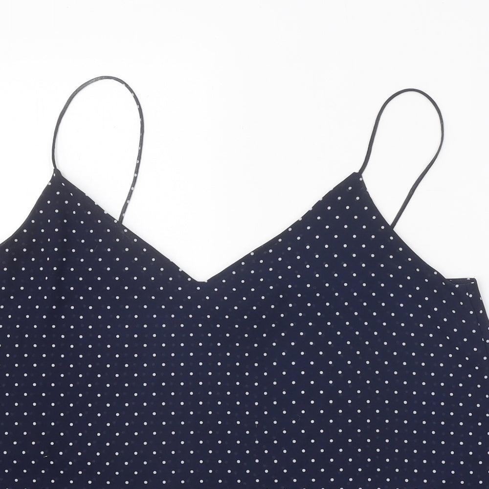 Womens UK Size 14 H&M Blue Cropped Tank