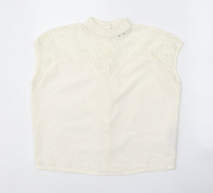 Womens UK Size 6 ASOS White Basic Tank