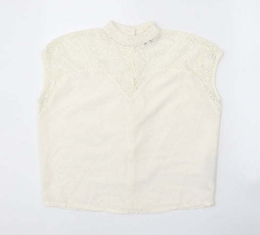 Womens UK Size 6 ASOS White Basic Tank