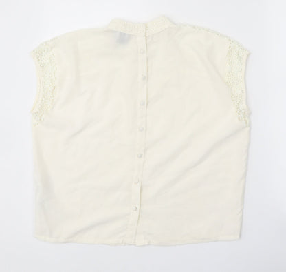 Womens UK Size 6 ASOS White Basic Tank