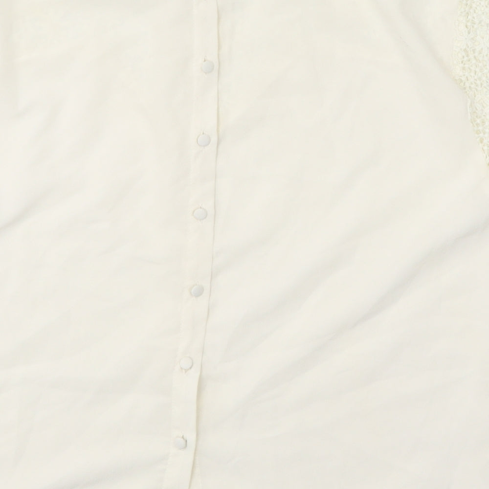 Womens UK Size 6 ASOS White Basic Tank