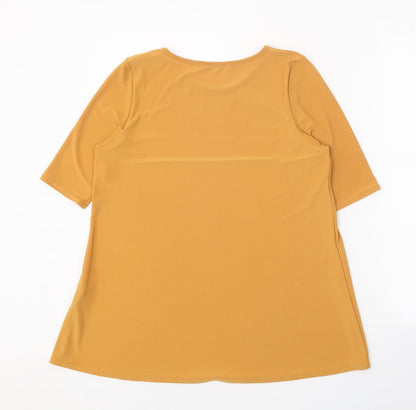 Womens UK Size S Nicole Orange Basic T-Shirt