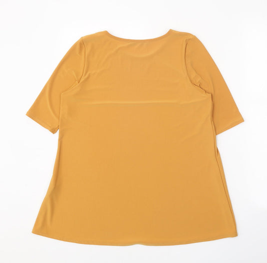 Womens UK Size S Nicole Orange Basic T-Shirt