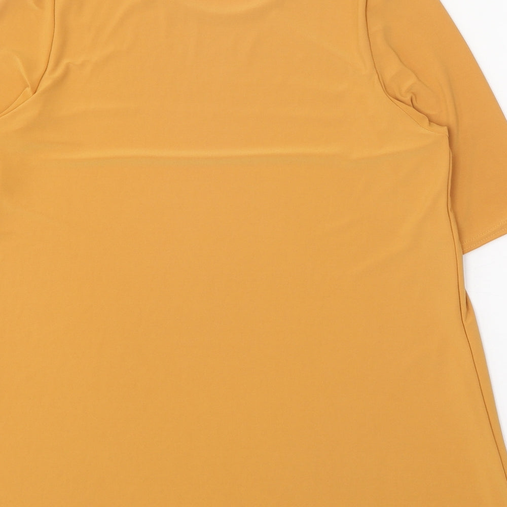 Womens UK Size S Nicole Orange Basic T-Shirt