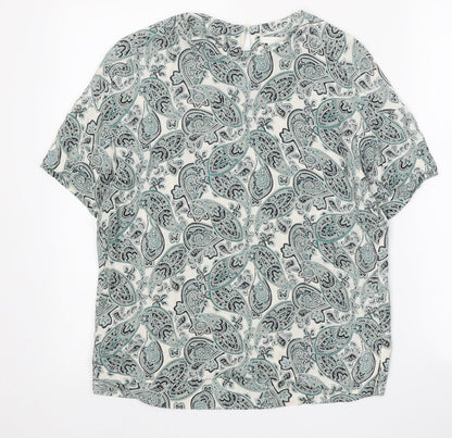 Womens UK Size 4 H&M Green Basic Blouse