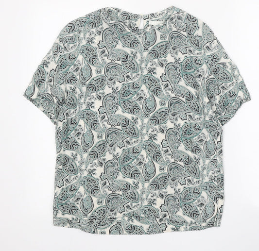Womens UK Size 4 H&M Green Basic Blouse
